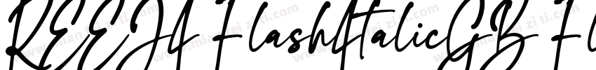 REEJI FlashItalicGB Flash Medium字体转换